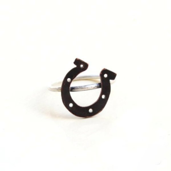 Ασημένιο δαχτυλίδι με πέταλο από χαλκό - ασήμι, ασήμι, chic, ορείχαλκος, χαλκός, χαλκός, δαχτυλίδι, minimal, boho