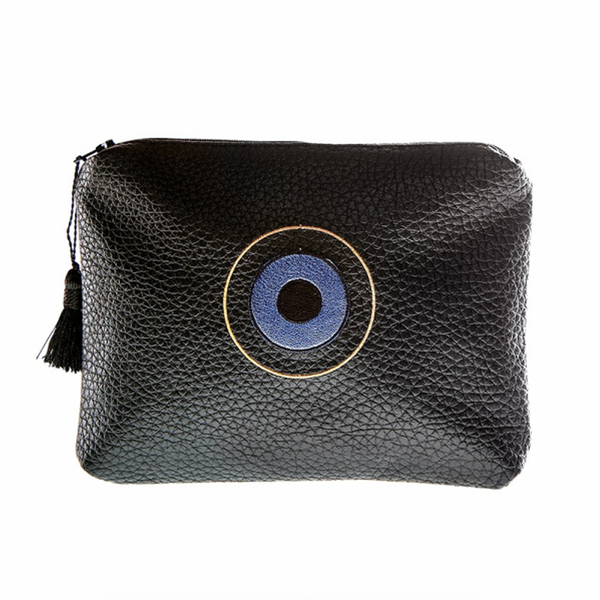 Miss Black - Envelope Bag by Christina Malle - με φούντες, μάτι, δερματίνη, δερματίνη