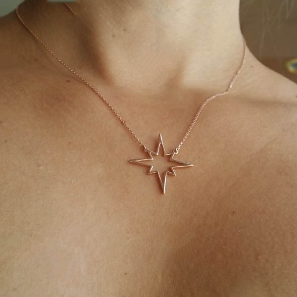 Necklace North star - ασήμι 925, αστέρι, αγάπη, unique, δώρα γενεθλίων, δώρα για γυναίκες - 3