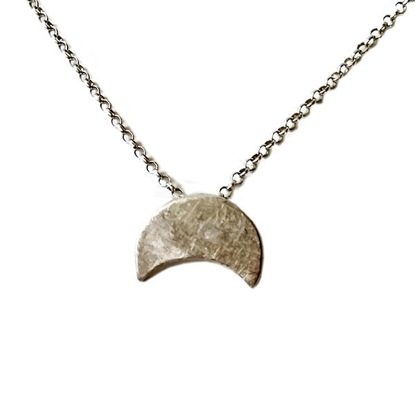 Mενταγιόν φεγγάρι με αλυσίδα |Silver moon charm necklace - ασήμι, αλυσίδες, μοντέρνο, επιχρυσωμένα, επιχρυσωμένα, ασήμι 925, κορίτσι, δώρο, φεγγάρι, χειροποίητα, δωράκι, ασημένια, γυναίκα, χριστουγεννιάτικο