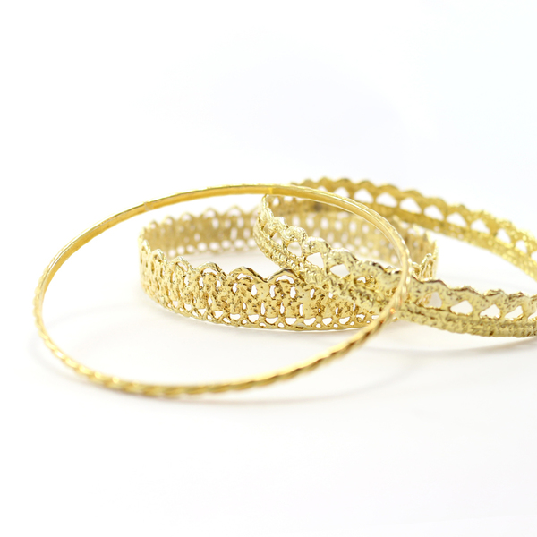 Gold plated Lace Bracelet - statement, ασήμι, chic, δαντέλα, vintage, μοναδικό, επιχρυσωμένα, ασήμι 925, γάμου, romantic, ασημένια, boho, σταθερά, για γάμο, χειροπέδες - 2