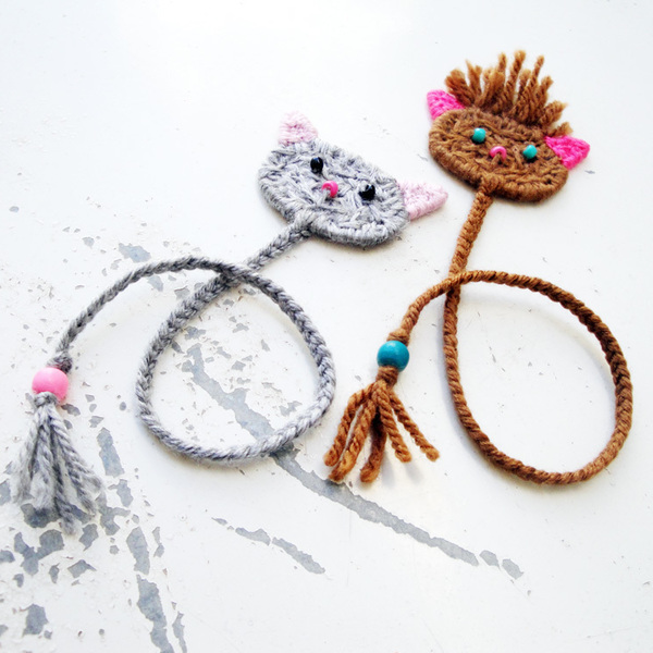 Σελιδοδείκτης string art brown kitty - handmade, πολύχρωμο, design, ιδιαίτερο, μοναδικό, πλεκτό, δώρο, γάτα, χειροποίητα, σελιδοδείκτες, χάντρες, δωράκι, δώρα για παιδιά - 4