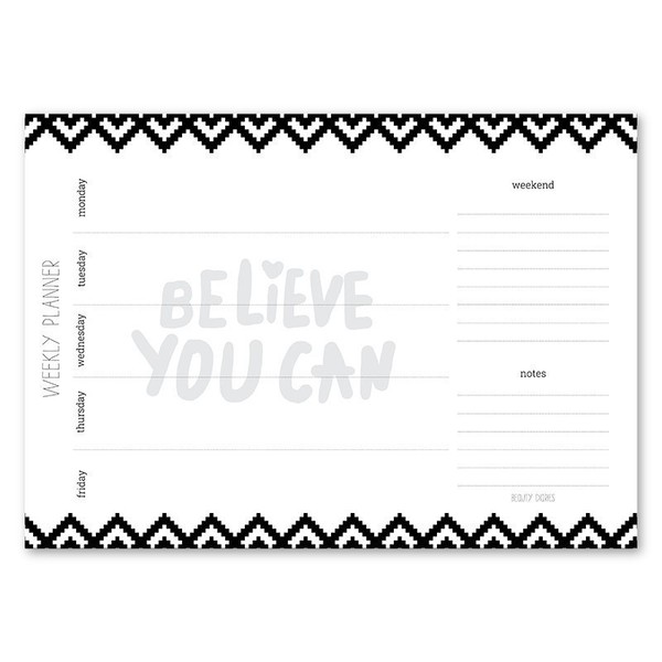 Εβδομαδιαίο Πρόγραμμα ''Believe You Can'' - χαρτί
