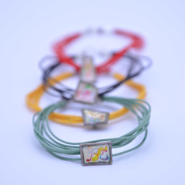 ''Rainbow'' bracelets - ασήμι 925, χειροποίητα, minimal - 3