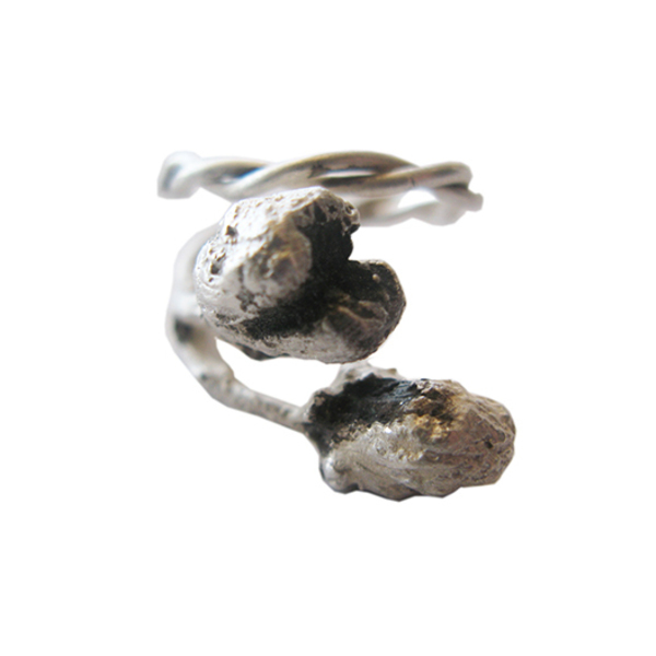 Xειροποίητο δαχτυλίδι - Ασήμι 925-Organic silver ring/botanical ring - vintage, μοναδικό, μοντέρνο, ασήμι 925, δώρο, λουλούδι, βεράκια, unique, έλληνες σχεδιαστές, αυξομειούμενα - 2