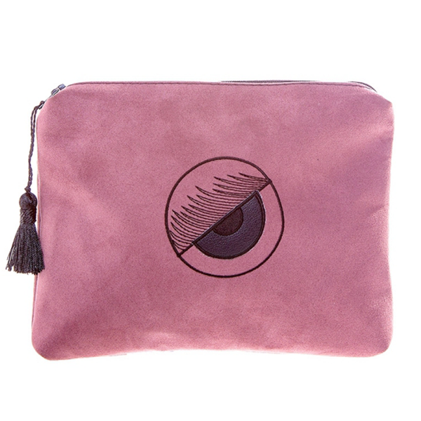 Miss Pink - Envelope Bag by Christina Malle - ροζ, με φούντες, μάτι