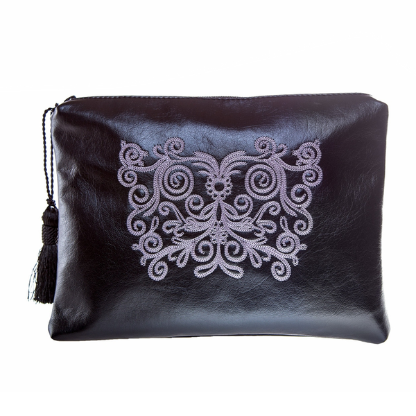 Madam Embroidery - Envelope Bag by Christina Malle - κεντητά, φάκελοι, με φούντες, τσάντα, δερματίνη