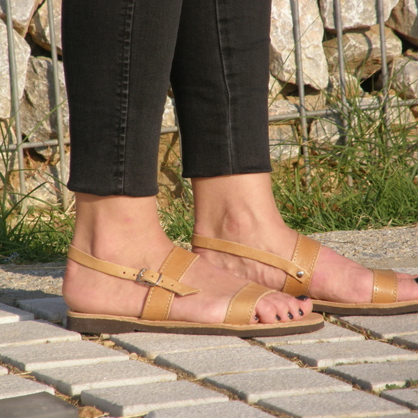 Δερμάτινο Σανδάλι Piter.gr - δέρμα, σανδάλια, street style, minimal, φλατ, ankle strap - 5