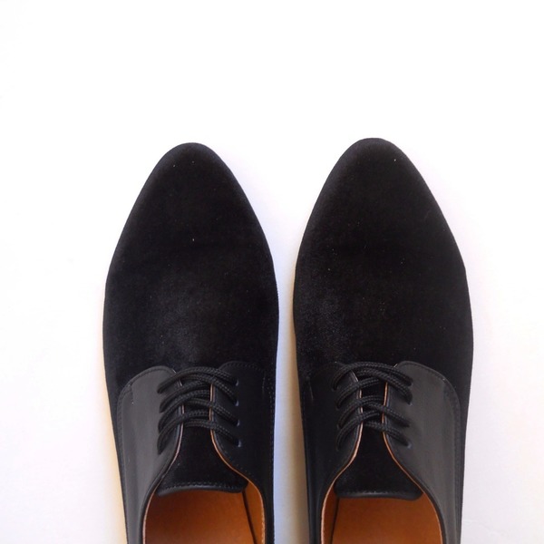 Lavada Oxford Shoes - δέρμα, δέρμα, chic, βελούδο, χειροποίητα, minimal, casual - 4