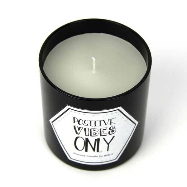Αρωματικό κερί - Aγιόκλημα - Positive Vibes Only - δώρο, είδη δώρου, κερί, κερί, αρωματικά κεριά, αρωματικό - 2