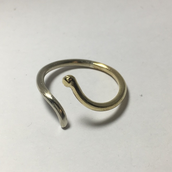 Δαχτυλιδι ορειχάλκινο χειροποίητο δίχρωμο - κλασσικό, μοναδικό, μοντέρνο, ορείχαλκος, αλπακάς, δαχτυλίδι, χειροποίητα