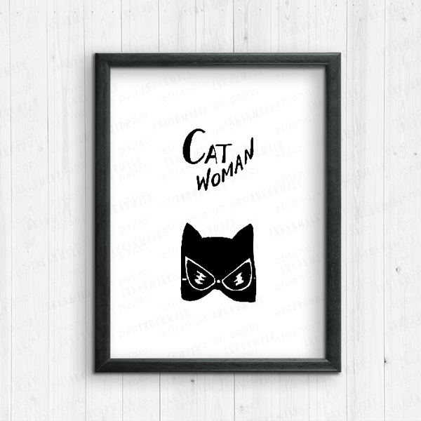 Catwoman - Διακοσμητικές εκτυπώσεις - εκτύπωση, αγόρι, χαρτί, αφίσες, παιδικό δωμάτιο, σούπερ ήρωες