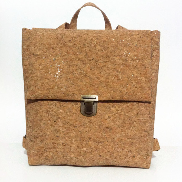 Τσάντα Πλάτης Φελλός "Beige Cork Backpack" - μοναδικό, σακίδια πλάτης, τσάντα, unisex, φελλός - 2
