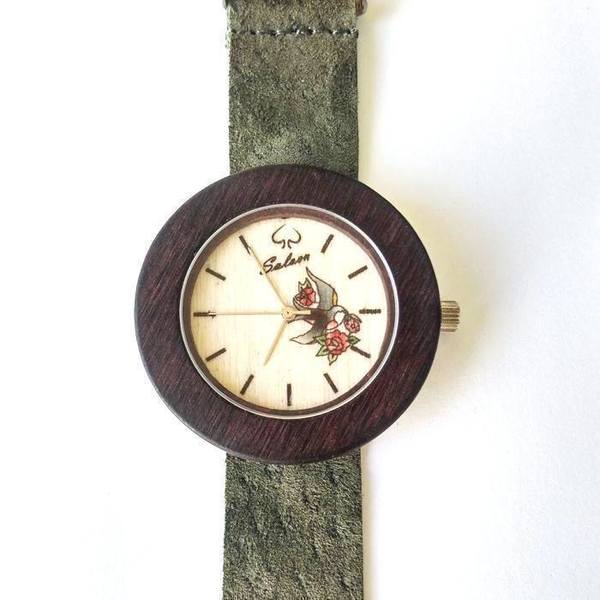 “Οres” – Auxo [Αυξώ]|Handmade wooden watch - δέρμα, ξύλο, ρολόι, χειροποίητα, αξεσουάρ, ξύλινο, unisex, unique