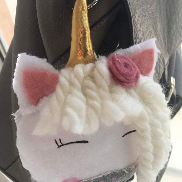 Unicorn keychain! - κορίτσι, δώρο, μπρελόκ, μονόκερος, τσαντάκια, μαξιλάρια - 4