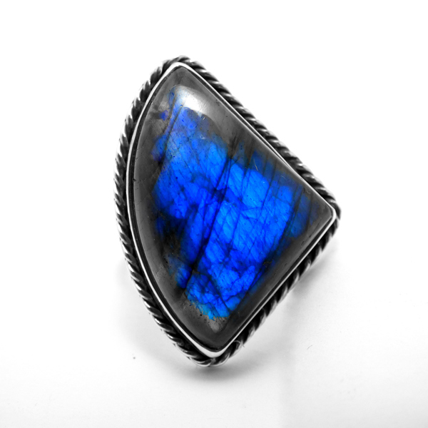 " SIlver Blue Labradorite " - Χειροποίητο ασημένιο δαχτυλίδι με Λαβραδορίτη! - statement, ασήμι, ασήμι, ημιπολύτιμες πέτρες, ημιπολύτιμες πέτρες, handmade, fashion, vintage, κλασσικό, design, ιδιαίτερο, μοναδικό, μοντέρνο, γυναικεία, sexy, ασήμι 925, ασήμι 925, donkey, χειροποίητα, romantic, must αξεσουάρ, κλασσικά, γυναίκα, unique, boho, έλληνες σχεδιαστές