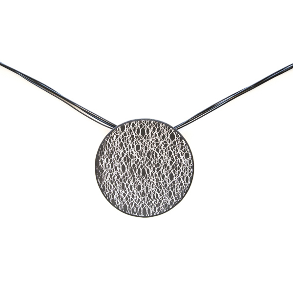 "Unruly Lines" - polymer clay fashion statement contemporary necklace - statement, χειροποίητα, minimal, κρεμαστά, polymer clay