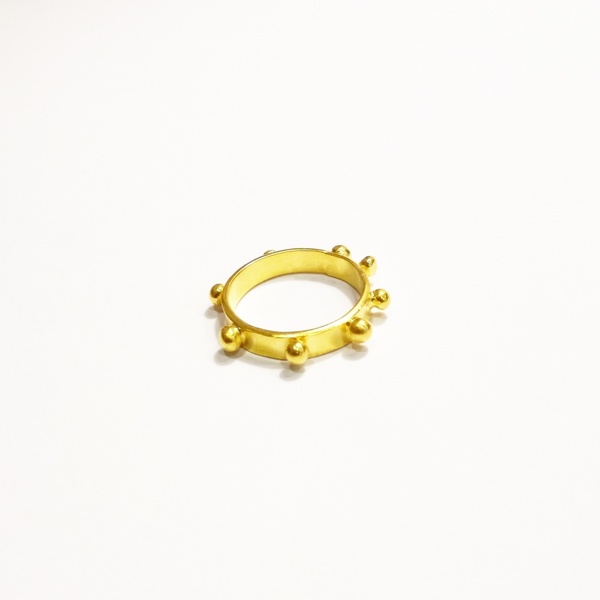Δαχτυλίδι Σποράκια Φαρδύ - μοντέρνο, επιχρυσωμένα, επιχρυσωμένα, ασήμι 925, ασήμι 925, χειροποίητα, minimal, βεράκια, μικρά, νεανικό - 3