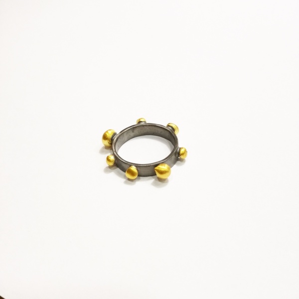 Δαχτυλίδι Σποράκια Φαρδύ - μοντέρνο, επιχρυσωμένα, επιχρυσωμένα, ασήμι 925, ασήμι 925, χειροποίητα, minimal, βεράκια, μικρά, νεανικό - 4