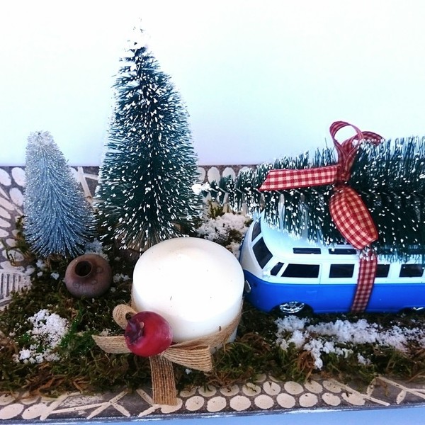 Christmas tree - διακοσμητικό, χειροποίητα, δωράκι, αρωματικά κεριά, μπάλες - 2