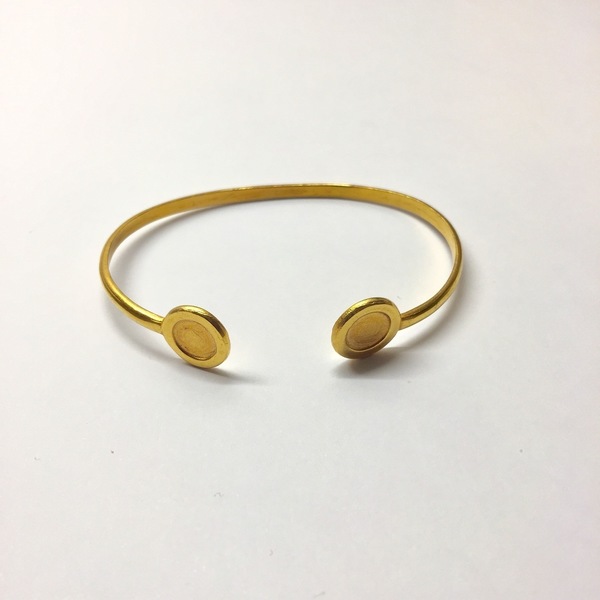 Cuff bracelet gold - minimal, σταθερά, χειροπέδες