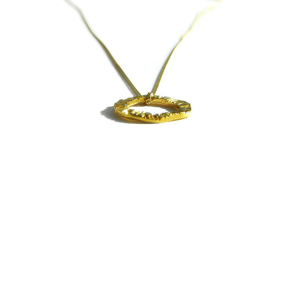 Χειροποίητο κολιέ με χρυσό κύκλο "gold circle 14K chain" - ασήμι, βραδυνά, μοντέρνο, επιχρυσωμένα, κύκλος, δώρο, κολιέ, χειροποίητα, μακριά, personalised, gift, επιχρύσωση 14κ, Black Friday - 3