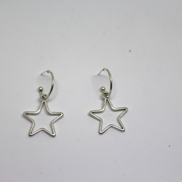 Μικρά σκουλαρίκια με αστεράκια. - ιδιαίτερο, μοντέρνο, ορείχαλκος, ορείχαλκος, αστέρι, σκουλαρίκια, χειροποίητα