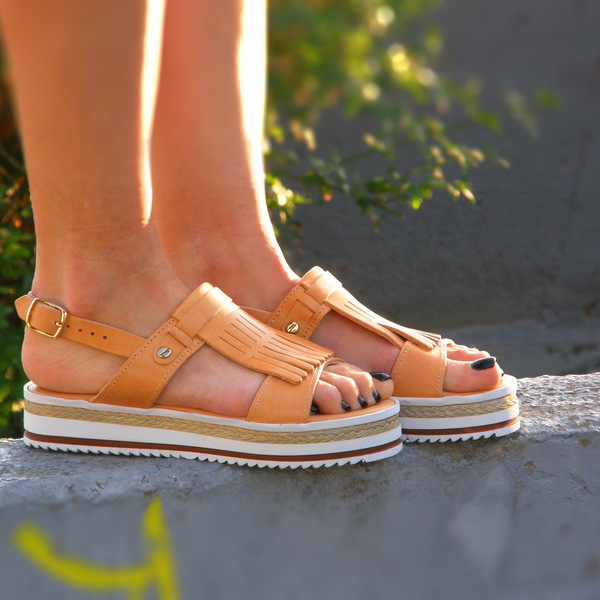 Δερμάτινο Σανδάλι Κρόσια - δέρμα, μοντέρνο, σανδάλια, street style, minimal, ankle strap - 4