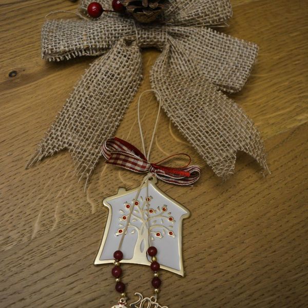 Γούρι Μεταλλικό Σπιτάκι - γούρι, σπίτι, χριστουγεννιάτικο, μεταλλικό, χριστουγεννιάτικα δώρα - 2