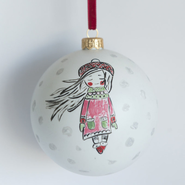 THE WINTER GIRL - πλαστικό, χριστουγεννιάτικα δώρα, στολίδι δέντρου