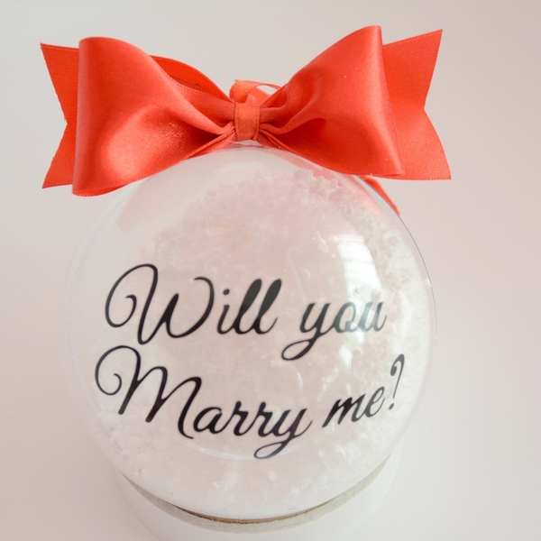 Χριστουγεννιάτικη Μπάλα- Will You Marry Me? - δώρο, μπάλες