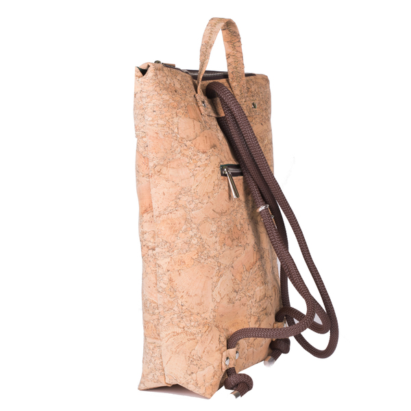 Τσάντα από Φελλό και Ύφασμα Forest View Multibag - ύφασμα, πλάτης, σακίδια πλάτης, τσάντα, κορδόνια, χειροποίητα, must αξεσουάρ, unique, φελλός, μεταλλικά στοιχεία - 2