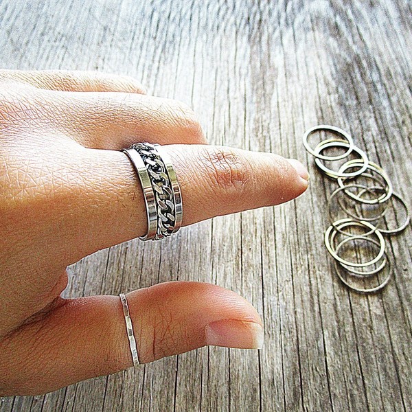 steel ring chain| δαχτυλιδι ατσαλι minimal - chic, μονόχρωμες, fashion, vintage, κλασσικό, μόδα, ιδιαίτερο, μοναδικό, μοντέρνο, ανδρικά, μέταλλο, χειροποίητα, εντυπωσιακό, minimal, must, unisex, υποαλλεργικό, ατσάλι, ευκολοφόρετο, διαχρονικό, amano, contemporary, trend - 3