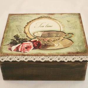 Κουτί για τσάι - ξύλο, κουζίνα, οργάνωση & αποθήκευση, ξύλινο