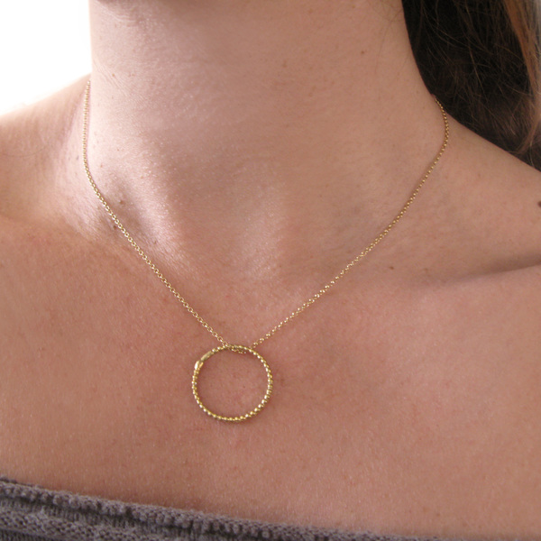 Κολιέ κύκλος με αλυσίδα, ασήμι επιχρυσωμένο|Silver circle necklace - αλυσίδες, μοντέρνο, επιχρυσωμένα, ασήμι 925, κύκλος, δώρο, αγάπη, δώρα, δωράκι, minimal, έλληνες σχεδιαστές, χριστουγεννιάτικα δώρα, δώρα για γυναίκες - 2