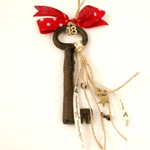 Γούρι Παλαιωμένο Κλειδι - γούρι, κλειδί, χριστουγεννιάτικο, μπρούντζος, χριστουγεννιάτικα δώρα - 2