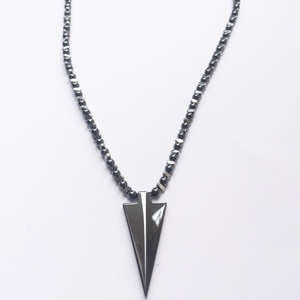 hematite necklace2 - ημιπολύτιμες πέτρες, ημιπολύτιμες πέτρες, μοναδικό, αιματίτης, αιματίτης, κολιέ, κορδόνια, εντυπωσιακό, Black Friday - 2