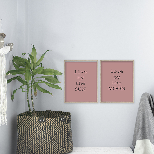 DUSTY PINK SET OF 2 PRINTS WITH QUOTES A4 / Διακοσμητικες Αφισες 20χ30εκ με quotes Σετ των 2 - αφίσες, είδη διακόσμησης - 2