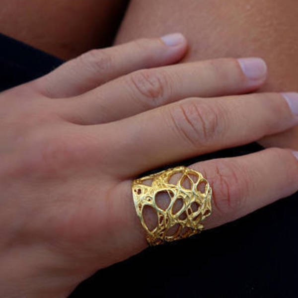 Δαχτυλιδι κορμός - επιχρυσωμένα, επιχρυσωμένα, ασήμι 925, δαχτυλίδι, αυξομειούμενα - 5