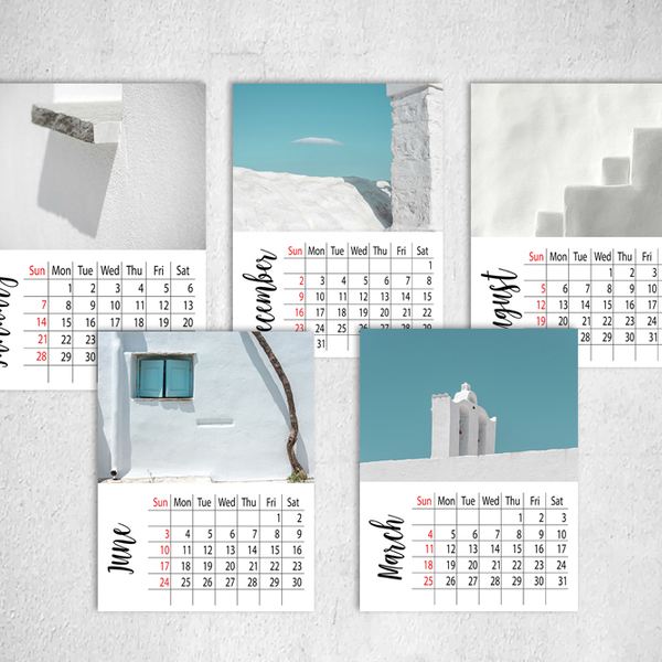 Ημερολογιο Τοιχου με θεμα Ελλαδα "Minimal Greece II Calendar 2018" - εκτύπωση, χαρτί, επιτοίχιο, δώρο, decor, ημερολόγια, είδη διακόσμησης, είδη δώρου, minimal, χριστουγεννιάτικο, χριστουγεννιάτικα δώρα - 3
