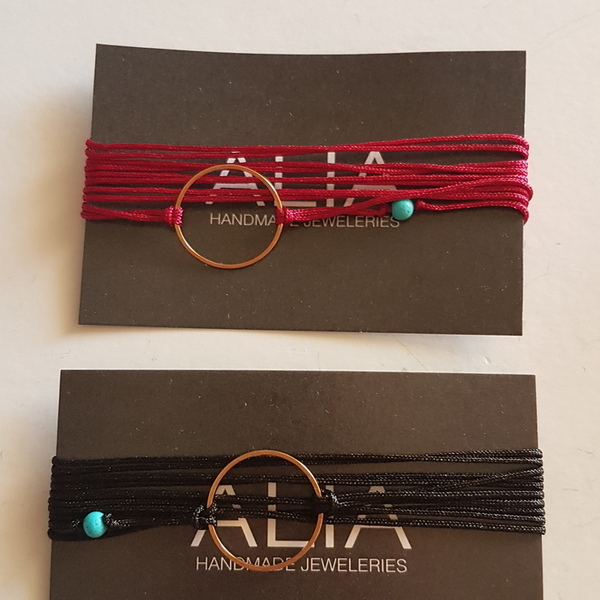 Βραχιόλι "wrap bracelets"κύκλο - γυναικεία, χαολίτης, μέταλλο, κορδόνια, γεωμετρικά σχέδια, minimal, πολύσειρα, μακραμέ κούμπωμα, αυξομειούμενα - 4