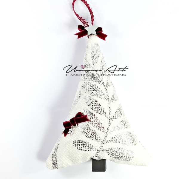 Minimal Cristmas tree |White - ύφασμα, διακοσμητικό, ξύλο, δέντρα, διακόσμηση, χειροποίητα, εντυπωσιακό, στολίδι, minimal, χριστουγεννιάτικο, χριστουγεννιάτικο δέντρο, διακοσμητικά, χριστουγεννιάτικα δώρα, στολίδια - 4