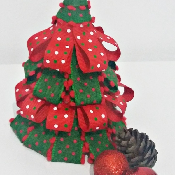 Χριστουγεννιάτικο δέντρο με κορδέλες - διακοσμητικό, δέντρα, χειροποίητα, δωράκι, χριστουγεννιάτικο δέντρο, διακοσμητικά, χριστουγεννιάτικα δώρα, δώρα για δασκάλες - 2