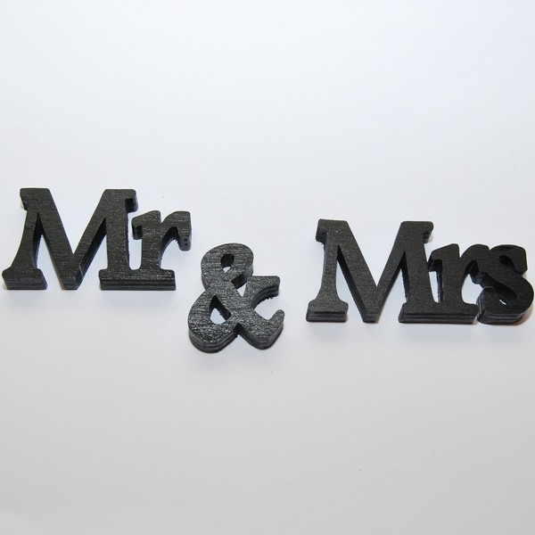 Επιγραφή Mr & Mrs - διακοσμητικό, ξύλο, σπίτι, ξύλινο, διακοσμητικά, δώρα αγίου βαλεντίνου - 2