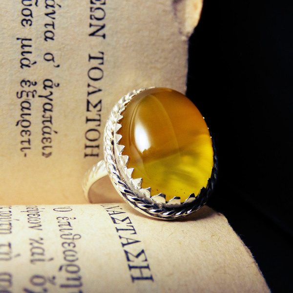 " Yellow Jade " - Χειροποίητο επάργυρο δαχτυλίδι με Κίτρινο Ιαδεΐτη! - statement, ημιπολύτιμες πέτρες, ημιπολύτιμες πέτρες, handmade, βραδυνά, fashion, vintage, κλασσικό, design, ιδιαίτερο, μοναδικό, μοντέρνο, γυναικεία, sexy, επάργυρα, επάργυρα, νεράιδα, donkey, δαχτυλίδι, χειροποίητα, must αξεσουάρ, κλασσικά, γυναίκα, unique, ethnic, έλληνες σχεδιαστές, fashion jewelry, αυξομειούμενα - 4