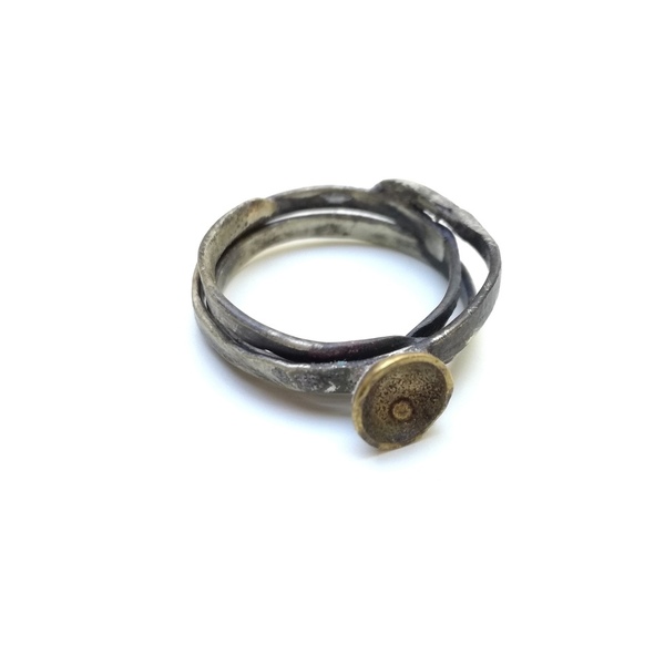 δαχτυλίδι round - αλπακάς, δαχτυλίδι, χειροποίητα, minimal, μπρούντζος