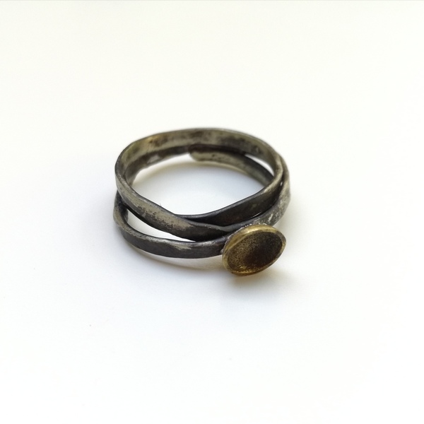 δαχτυλίδι round - αλπακάς, δαχτυλίδι, χειροποίητα, minimal, μπρούντζος - 2