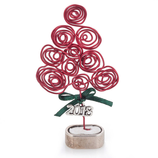 Χριστουγεννιάτικο Γούρι 2018 Δεντράκι - γούρι, αλουμίνιο, δέντρα, πηλός, μέταλλο, χριστουγεννιάτικο - 2