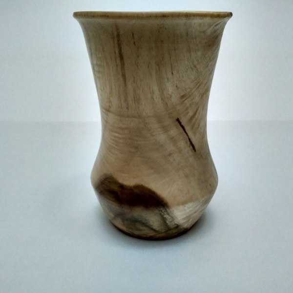 Ξύλινο βάζο από ελληνική καρυδιά - διακοσμητικό, βάζα & μπολ, ξύλινο