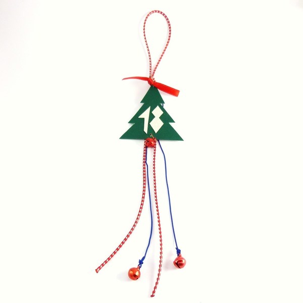 Γούρι 2018 ελατάκι με κορδόνι - κορδέλα, γούρι, δέντρα, κορδόνια, χριστουγεννιάτικο δέντρο, χριστουγεννιάτικα δώρα, δώρα για δασκάλες - 3